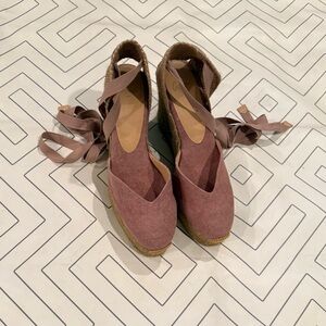 Castaner Pink Espadrille Wedges